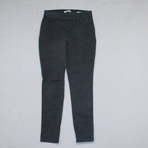 Nine West Jeans Women Pants Black Plaid Heidi Pull On Skinny Size 4